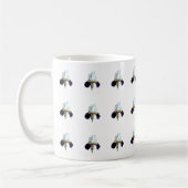 Paarse en Witte Iris Patroon Koffiemok (Links)