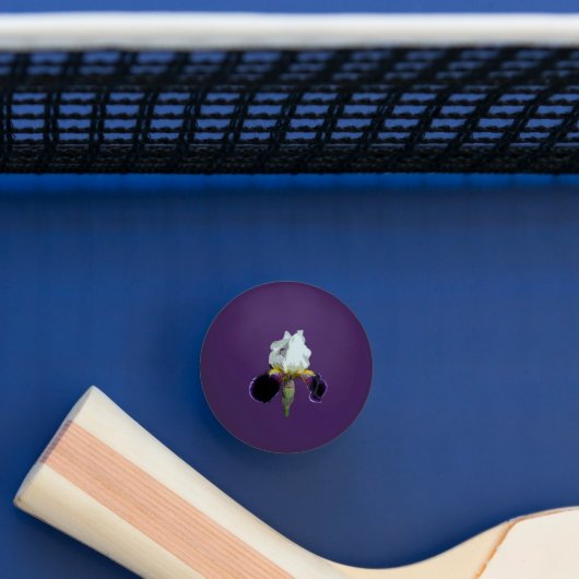Paarse en Witte Iris Ping Pong Bal Pingpongbal (Tafel)