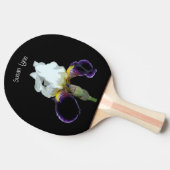 Paarse en Witte Iris Ping Pong Bat Tafeltennisbatje (Zijkant)