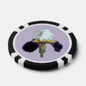 Paarse en Witte Iris Poker Chips (Enkel)