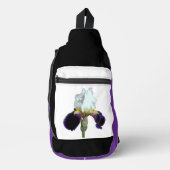Paarse en Witte Iris Schoudertas Sling Bag (Voorkant)