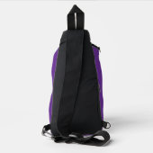 Paarse en Witte Iris Schoudertas Sling Bag (Achterkant)