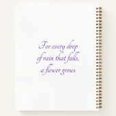 Paarse en Witte Iris Spiraal Notebook Notitieboek (Achterkant)