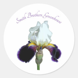 Paarse en Witte Iris Stickers