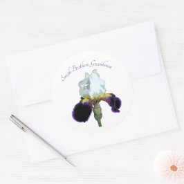 Paarse en Witte Iris Stickers