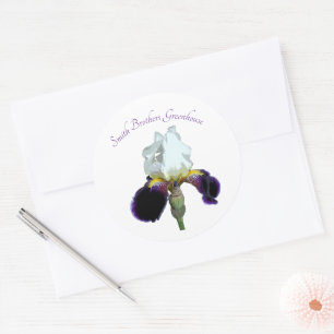 Paarse en Witte Iris Stickers