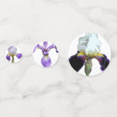 Paarse en Witte Iris Tafelconfetti Confetti (Voorkanten)
