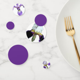 Paarse en Witte Iris Tafelconfetti Confetti