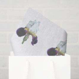 Paarse en Witte Iris Tissuepapier