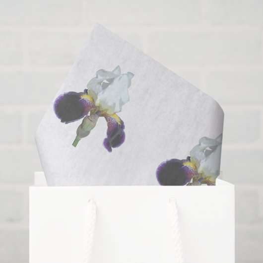 Paarse en Witte Iris Tissuepapier (Cadeauzakje)
