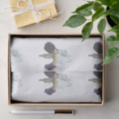 Paarse en Witte Iris Tissuepapier (Geschenk)