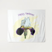 Paarse en Witte Iris Wandkleed (Voorkant (horizontaal))