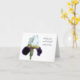 Paarse en Witte Iris Wenskaart Kaart