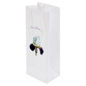Paarse en Witte Iris Wijncadeautas Wijn Cadeautas (Achterkant Gekanteld)