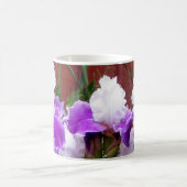 Paarse en witte Irises Koffiemok (Center)