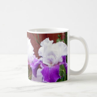 Paarse en witte Irises Koffiemok