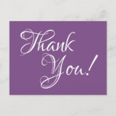Paarse en witte kalligrafie Hartelijk dank Briefkaart (Voorkant)