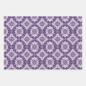 Paarse en witte kerst motief inpakpapier vel (Voorkant 2)