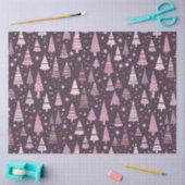 Paarse en witte kerstbomen tissuepapier (Craft)