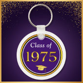 Paarse en witte, klasse van 75 reünie, partij guns sleutelhanger