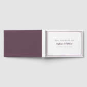 Paarse en witte klassieke eenvoudige moderne bruil gastenboek (Volledig)