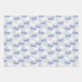 Paarse en witte konijnenpaas inpakpapier vel (Voorkant 2)