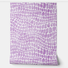 Paarse en witte krokodillenhuidpatroon behang