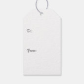 Paarse en witte lila's met Chinees Antiek Cadeaulabel (Achterkant)