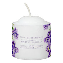 Paarse en witte lucht bloem waterverf bruiloft