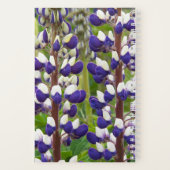 Paarse en witte lupine Floral Notitieboek (Achterkant)