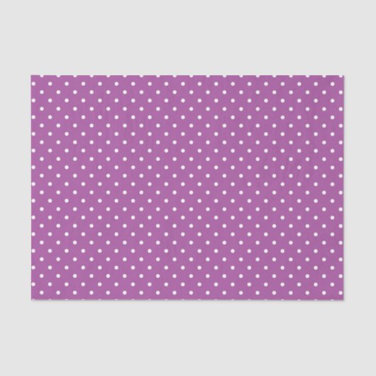 PAARSE EN WITTE MAASTER POLKA DOTS TISSUEPAPIER (Voorkant)