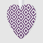 Paarse en witte mander ornament (voorkant)