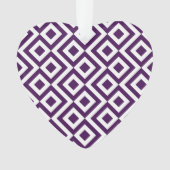 Paarse en witte mander ornament (voorkant)