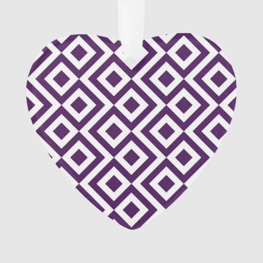 Paarse en witte mander ornament (voorkant)