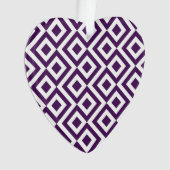 Paarse en witte mander ornament (voorkant)