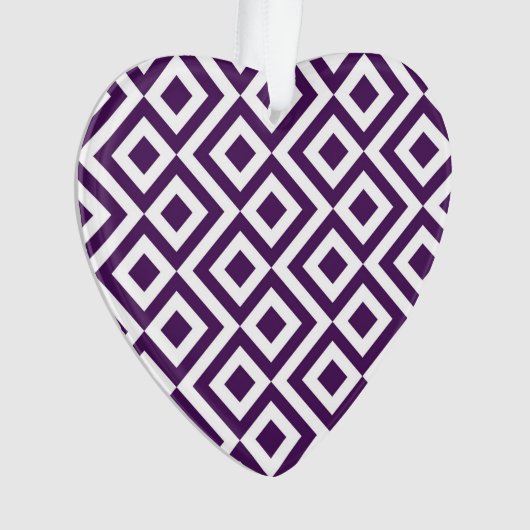 Paarse en witte mander ornament (voorkant)