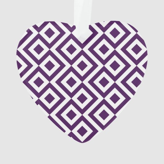 Paarse en witte mander ornament (achterkant)