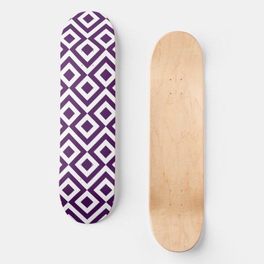 Paarse en witte mander skateboard (Voorkant)