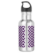 Paarse en witte mander waterfles (Achterkant)