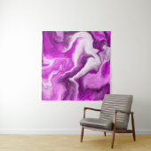 Paarse en witte marmer-strijders wandkleed (In situ)