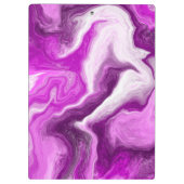Paarse en witte marmer Swirls gepersonaliseerd Klembord (Achterkant)