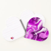 Paarse en witte marmer Swirls gepersonaliseerd Notitieboek (Binnen)