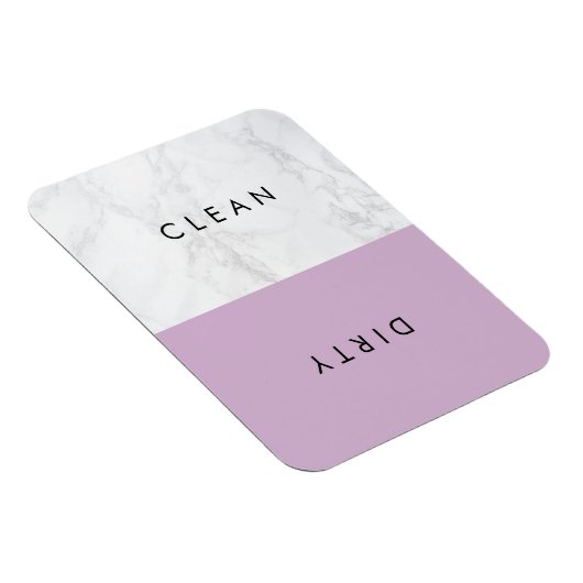 Paarse en witte marmeren typografie magneet (Rechterzijde)