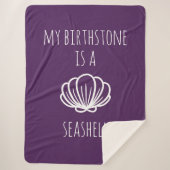 Paarse en witte mijn steen is een Seashell Sherpa Deken (Voorkant)
