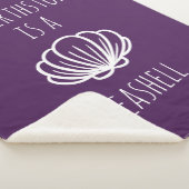 Paarse en witte mijn steen is een Seashell Sherpa Deken (3/4)