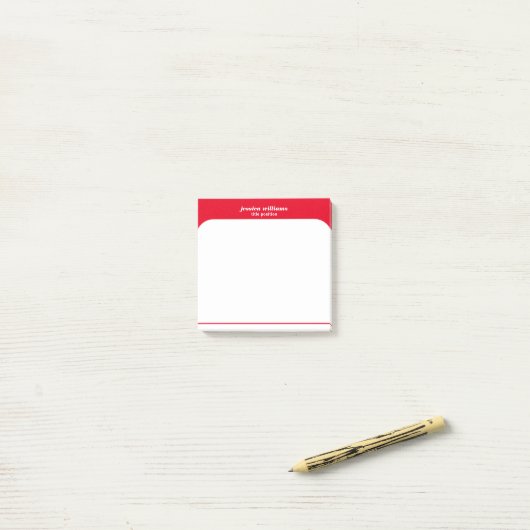 Paarse en witte minimalistische geometrische vormg post-it® notes (Op bureau)