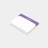 Paarse en witte minimalistische geometrische vormg post-it® notes (Schuin)
