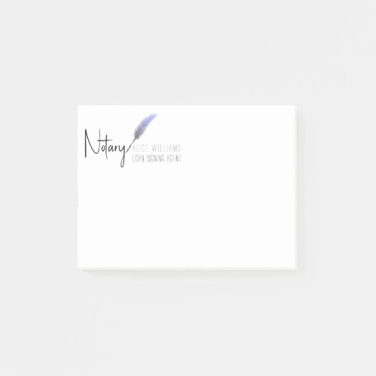 Paarse en witte minimalistische moderne, eenvoudig post-it® notes (Voorkant)