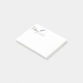 Paarse en witte minimalistische moderne, eenvoudig post-it® notes (Schuin)