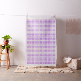 Paarse en witte miniprint katoenen stof
